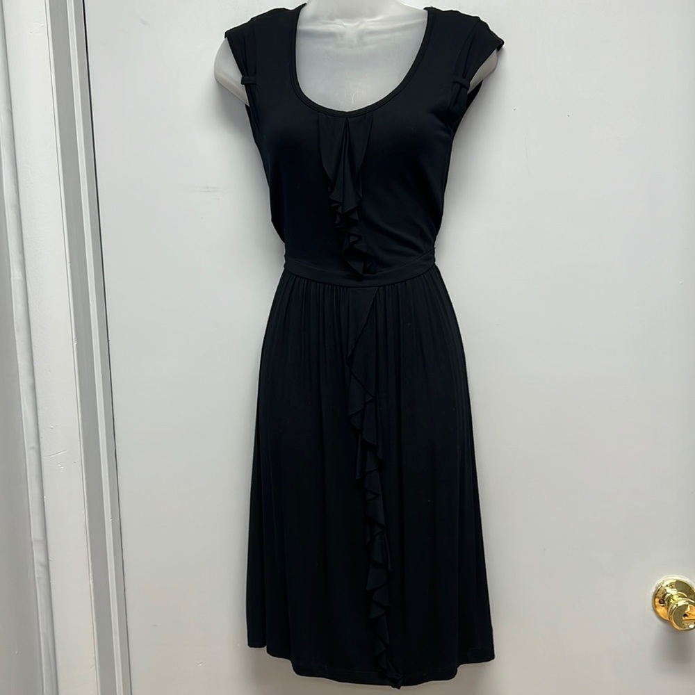 NWT Saks Fifth Avenue Ruffle Front Cap Sleeve Dress